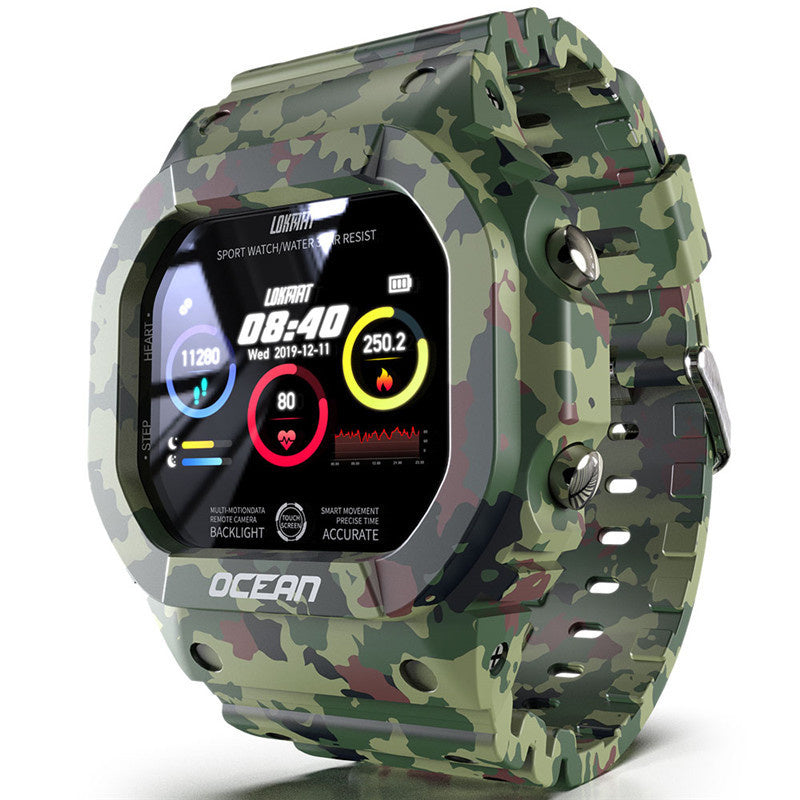 Orologio intelligente con cardiofrequenzimetro, pressione sanguigna, salute, impermeabile IP68