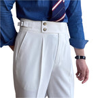 Fashionable Casual High Waist Men's Business Suit Pants