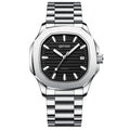 KINYUED Nuovo Arrivo Uomo Orologio Meccanico Cinturino in Acciaio Inossidabile Minimalista Business Orologio Quadrato Impermeabile