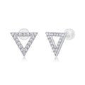 Women Luxury Earring Moissanite Diamond S925 Sterling Silver Plated Hypoallergenic Elegant Womens Stud Earrings - Acquisti Online
