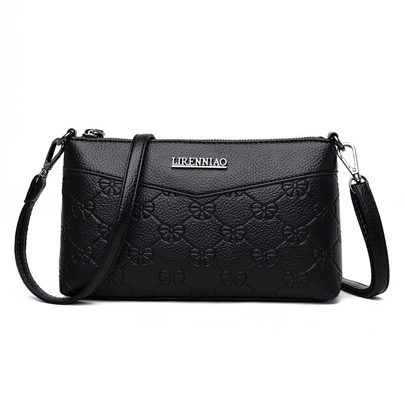 Schoudertas voor dames, multifunctionele tas met ritsvak, crossbodytas met reliëf PU-textuur, schoudertas voor dames