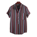 Explosie Stijl Revers Bedrukt Shirt Heren Hawaiiaans Shirt