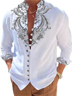 3D Printed Shirt Cardigan Casual Top Men's Shirt
