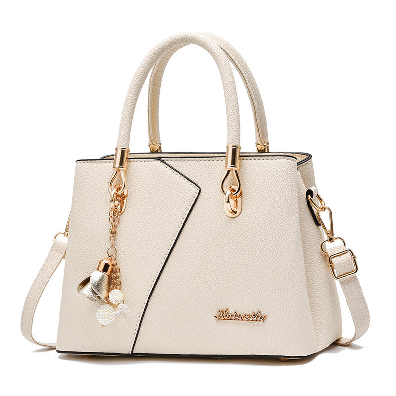 Women's Fashionable Handbag One Shoulder Bag Litchi Pattern Large Capacity Crossbody Shoulder Bag Women Handbag