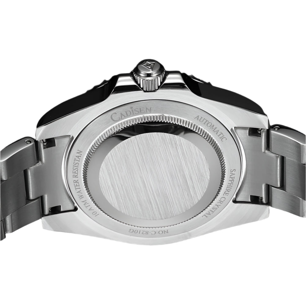 CADISEN Orologi meccanici da uomo di alta marca, orologio automatico di lusso in zaffiro NH35, orologio Yacht-Master 40 in acciaio inossidabile, orologio meccanico luminoso
