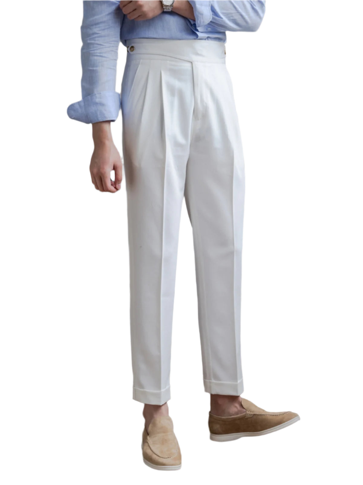 Men's Fashionable Business Casual Formal Pants Commuter Suit Casual Suit Italian High Waist Straight-leg Men's Pants
