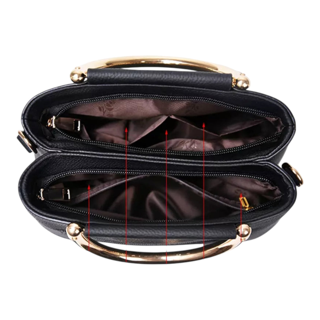 Women's fashion Shoulder Bag Original Leather Handbag Large capacity Multi Pocket Women Crossbody Handbag