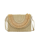 Fashion Woven shoulder bag Crossboday portable bag Straw Handbag Handmade Handbags Purse Straw Weaven Bags - Acquisti Online