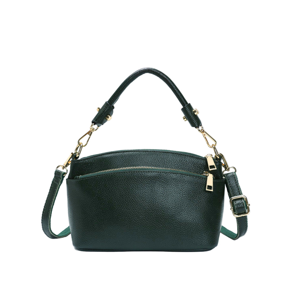 Women's Fashionable Shoulder Leather Bag Multi Function Pocket Crossbody Genuine Leather Handbag Women's Shoulder Bag