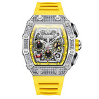 Orologio meccanico multifunzionale alla moda, nuovo, stile Full Diamond