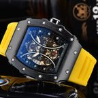 Luxury Automatic Quartz Hollow Luminous Waterproof Barrel-shaped Men's Watch