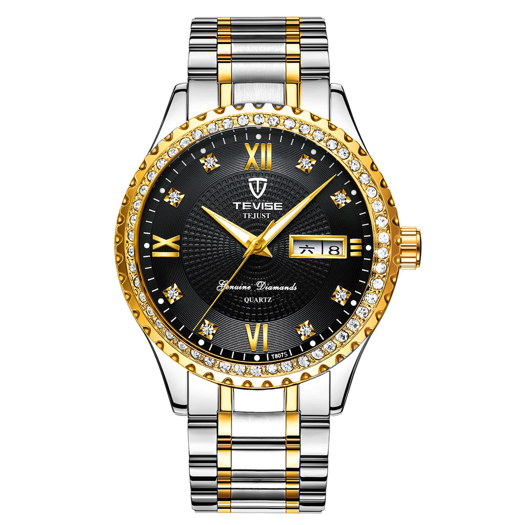 TEVISE Women's Luxury Rhinstone Crafted Automatic Mechanical Watch Waterproof Stainless Steel Luminous Women Watch