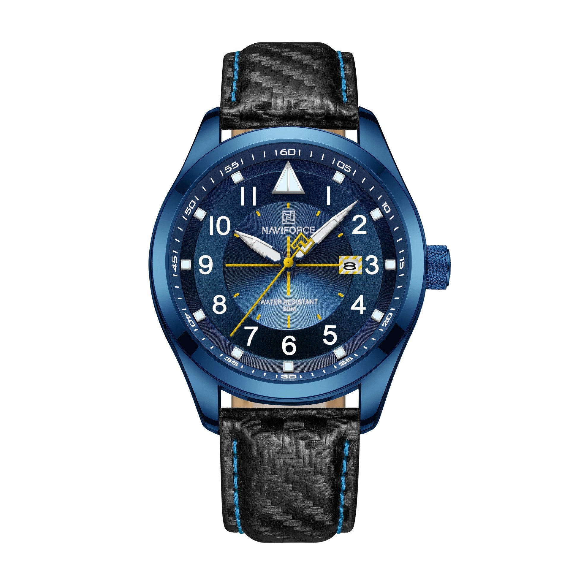 NAVIFORCE  Men's Sport Quartz Calendar Watch Leather Waterproof Clock Casual Business Luminous Wrist Watch - Acquisti Online