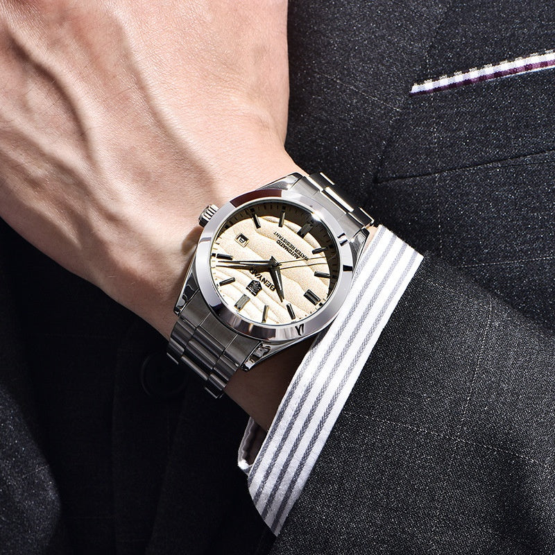 Man Business Casual Automatic Steel Band Waterproof Watch - Acquisti Online