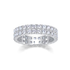 Multi-row Diamond Ring Luxury Fashion Set Moissanite Silver Ring