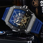 Luxury Automatic Quartz Hollow Luminous Waterproof Barrel-shaped Men's Watch