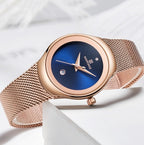 NAVIFORCE Women Watch Luxury Brand Fashion Casual Ladies Quartz Wristwatch Stainless Steel Mesh Band Watch