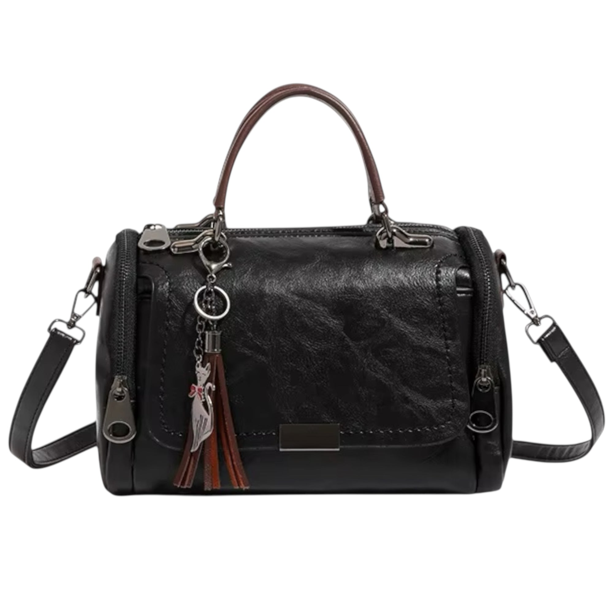 Women's fashionable Shoulder Bag Orginal Leather Multi Pocket Crossbody Handbags Large Capacity Women Handbag