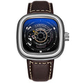 Carotif Men Leather Band Automatic Watch - Acquisti Online