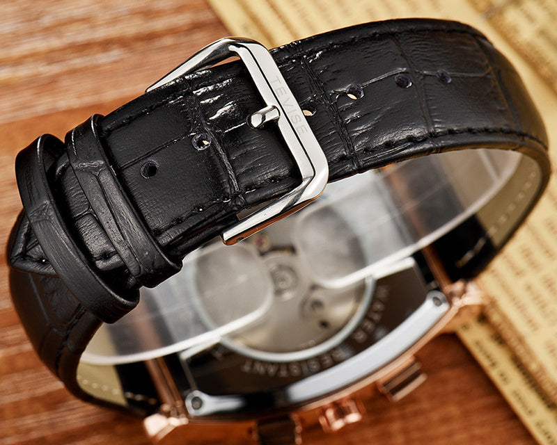 Orologio meccanico da uomo TEVISE, orologio da uomo multifunzione impermeabile