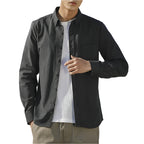 Herenmode Slim overhemdjas met lange mouwen