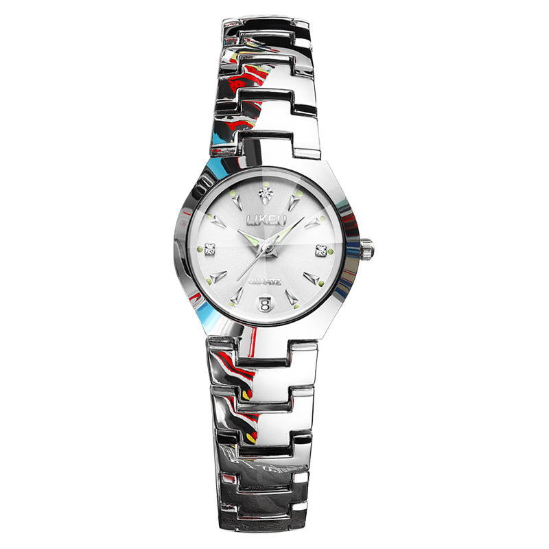 Modieus luxe quartzhorloge voor dames, waterdicht, met strass vervaardigd, lichtgevend, lichtgewicht quartzhorloge voor dames