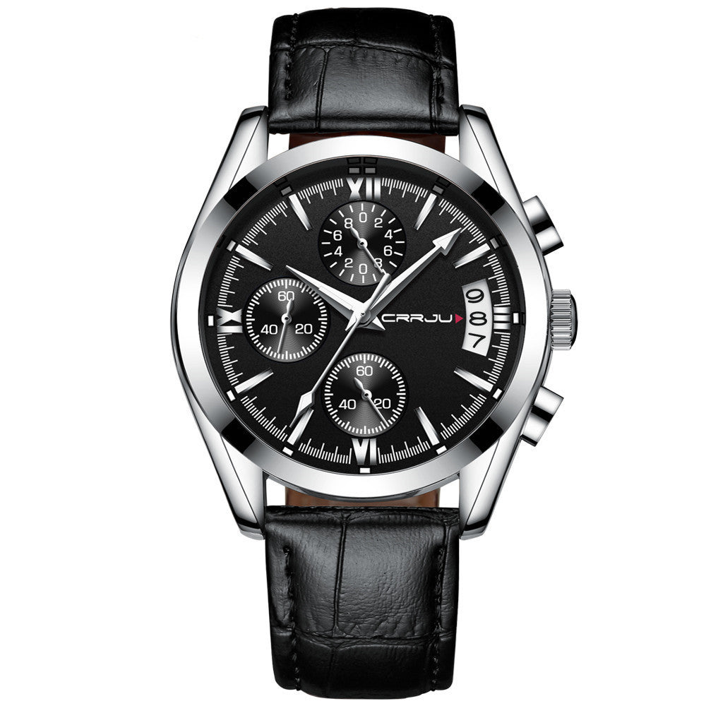 CUENA 6811 Ultra Thin Belt Mesh Men's Quartz Watch with Minimalist Calendar Fashion Waterproof Men's Watch Men's Multi-functional Watch