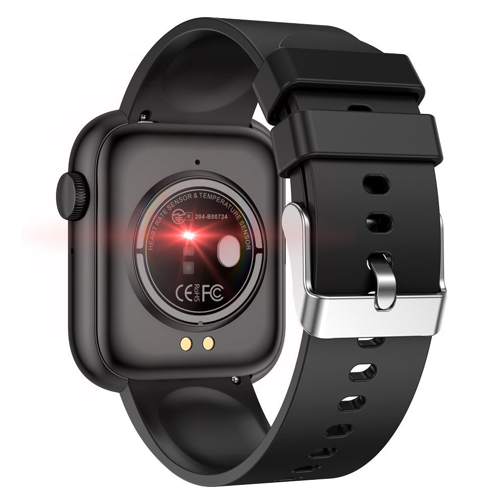 Orologio intelligente QX7 con controllo della temperatura corporea in metallo 185 Bluetooth e chiamata SOS