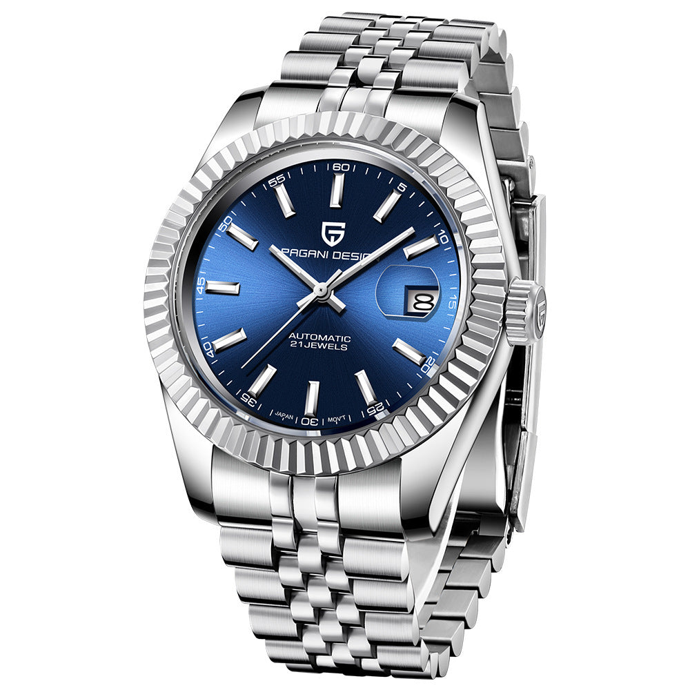 PAGANI DESIGN 1645 Men's Fashion Mechanical Watch Automatic Movement Steel Band Waterproof Man Watch - Acquisti Online
