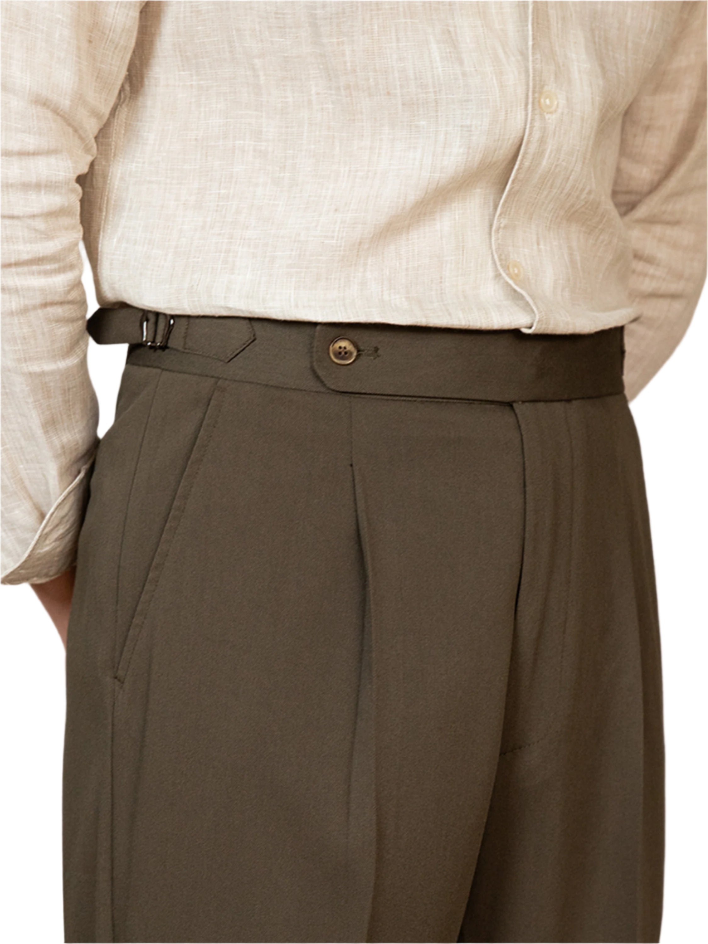 Men's Fashionable High Waist Straight Formal Suit Casual pant Straight-leg  Micro-elastic Men's Formal Casual Pant