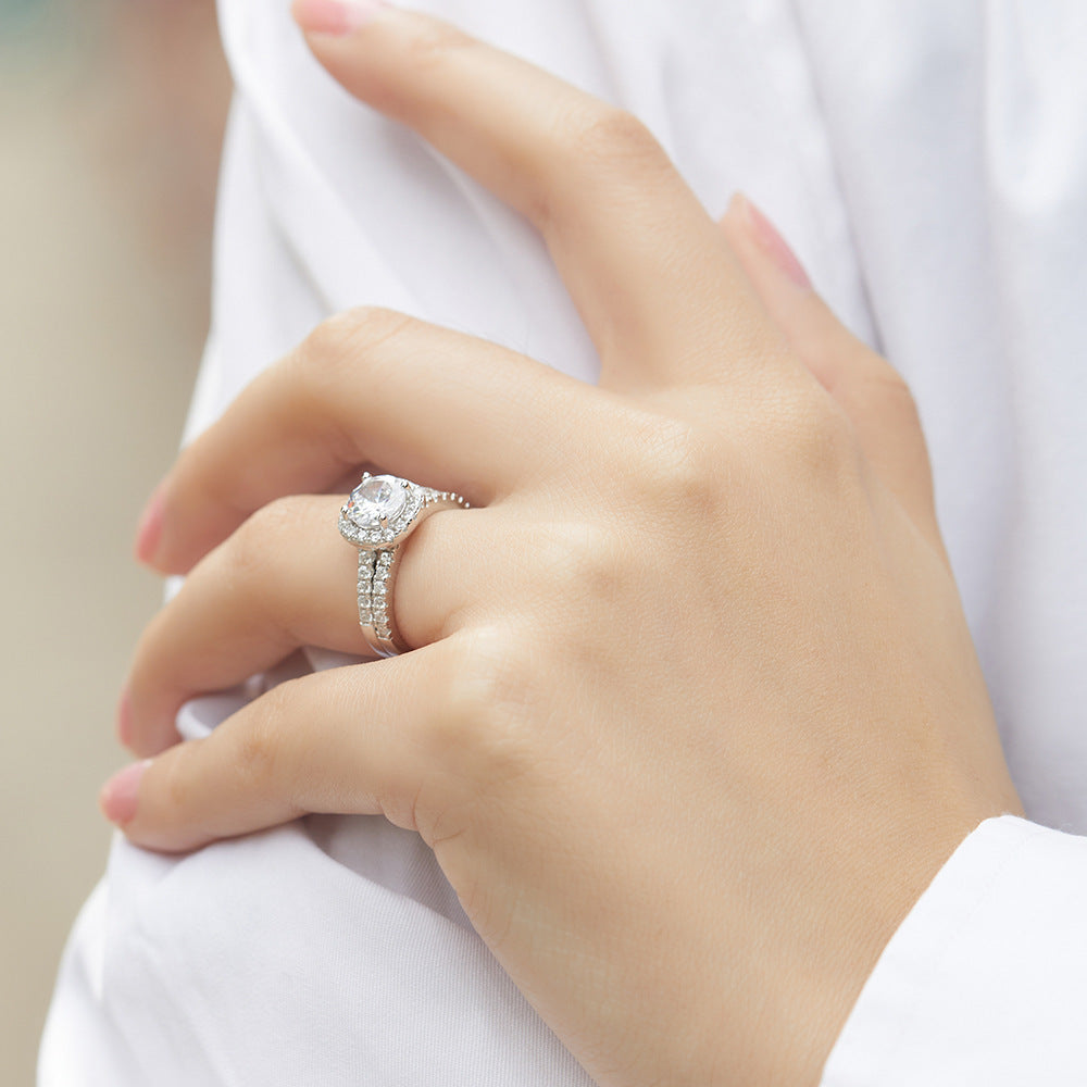 S925 Sterling Zilveren Niche Stacked Ring Vrouwen Persoonlijkheid