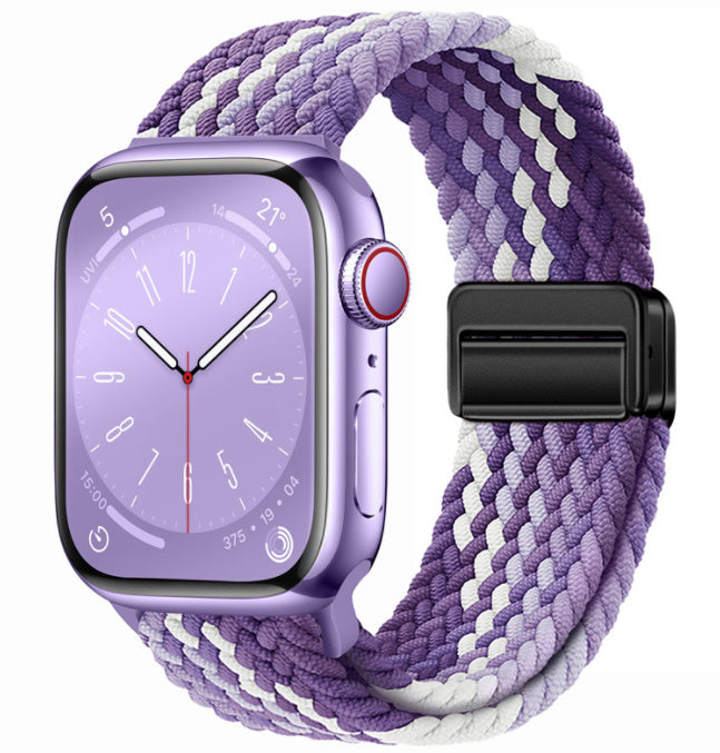 Smart Apple Watch Band Braided Solo Loop Band Magnetic Buckle Band MultiFunction Sports Mode iWatch - Acquisti Online