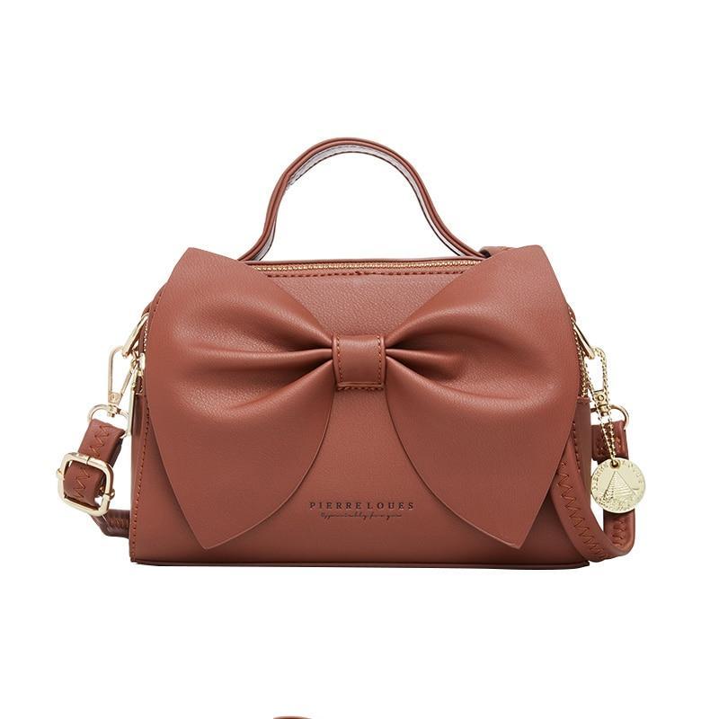 Italian women's style bow shoulder bag