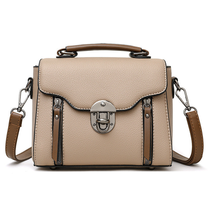 Modieuze schoudertas voor dames, handtas met meerdere zakken, grote capaciteit, originele leren retro draagbare schoudertas voor dames