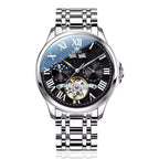 OLEVS 7013 New Moon Phase Mechanical Watch for Men Roman Scale Hollow Flywheel Automatic Watch Men Waterproof Wristwatch - Acquisti Online