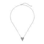 Pendant set with heart-shaped diamond necklace