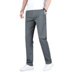 Straight Men's High Waist Plus Size Loose Thin Trousers Breathable