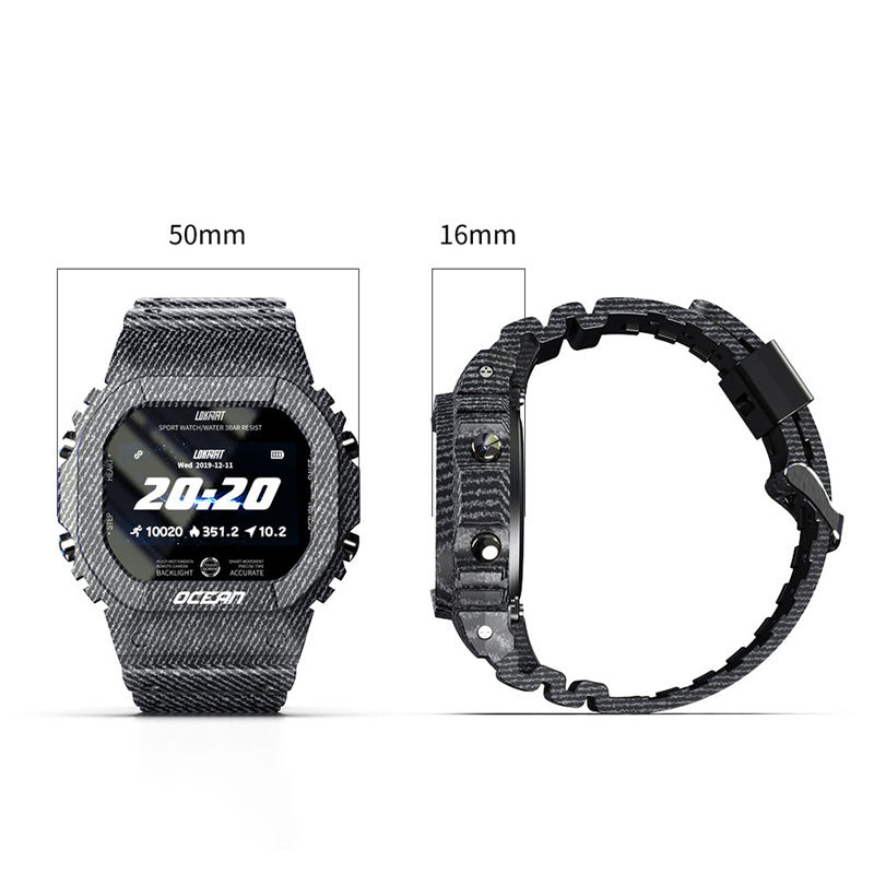 Orologio intelligente con cardiofrequenzimetro, pressione sanguigna, salute, impermeabile IP68