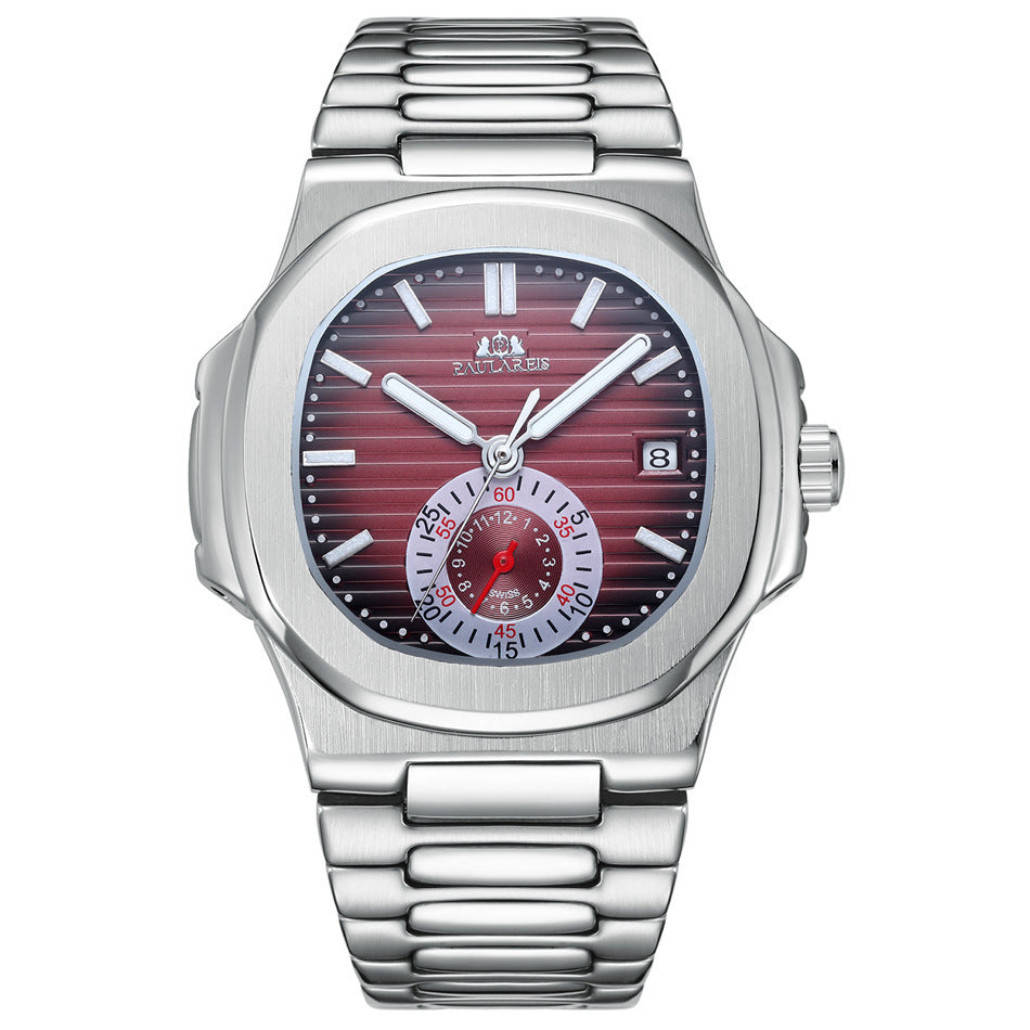 PAULAREIS Men's Classic Fashion Automatic Mechanical Movement Watch Steel Belt Waterproof Man Watch - Acquisti Online