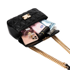 Women Small Fragrance Messenger Bag Mini Crossbody Tote Bag Genuine Leather Single Shoulder Strap Women Bag