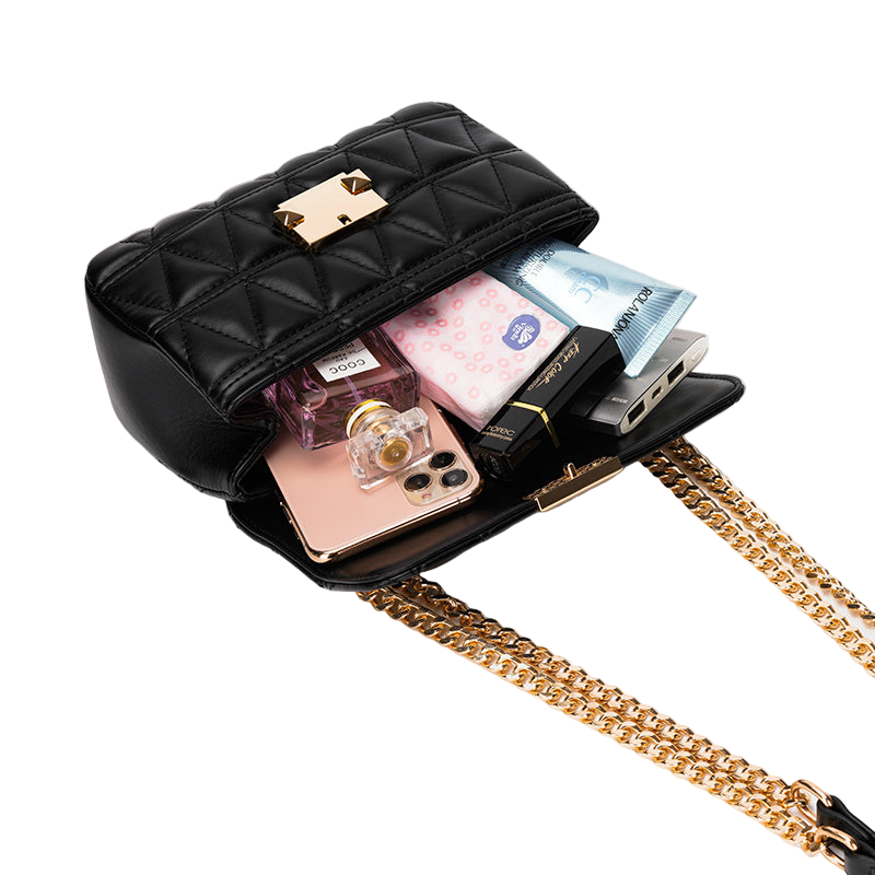 Women Small Fragrance Messenger Bag Mini Crossbody Tote Bag Genuine Leather Single Shoulder Strap Women Bag