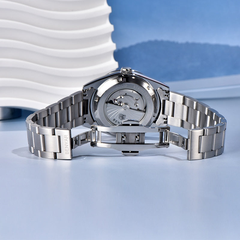 Man Business Casual Automatic Steel Band Waterproof Watch - Acquisti Online
