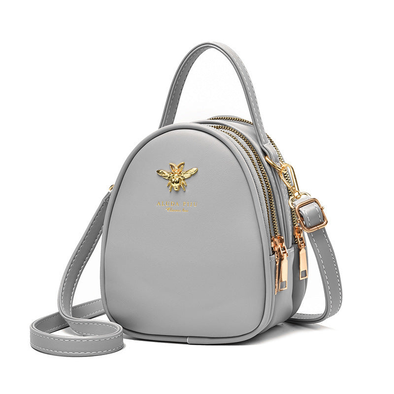Retro schoudertas voor dames, kleine ronde tas, veelzijdige crossbodytas met meerdere zakken, modieuze crossbodytas voor dames