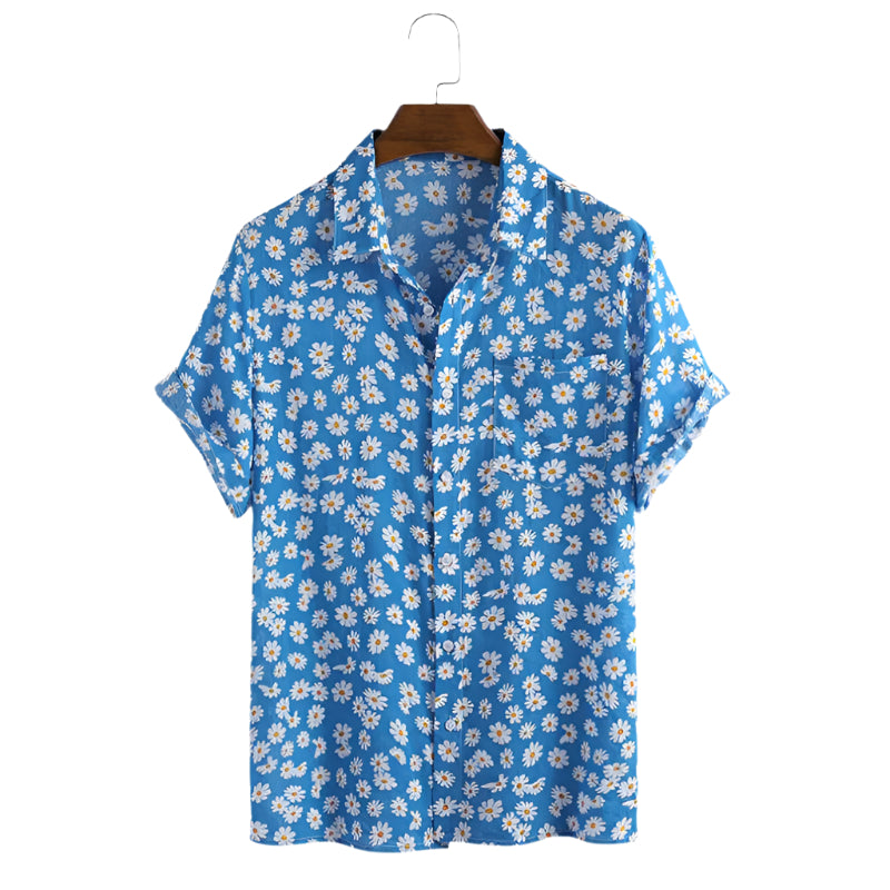 Herenmode Korte Mouw Bedrukt Overhemd Zomermouw Heren Casual Overhemd