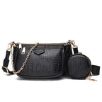 Women's Shoulder Bag Two Part Multi Pocket Large Capacity Fashionable Crossbody Bag Women's Shoulder Messenger Bag