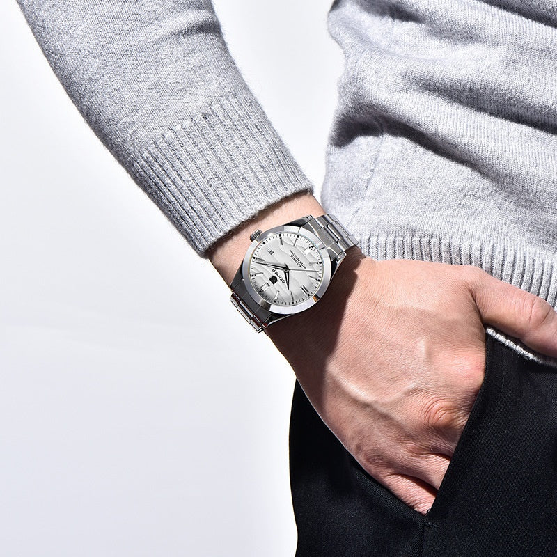 Man Business Casual Automatic Steel Band Waterproof Watch - Acquisti Online