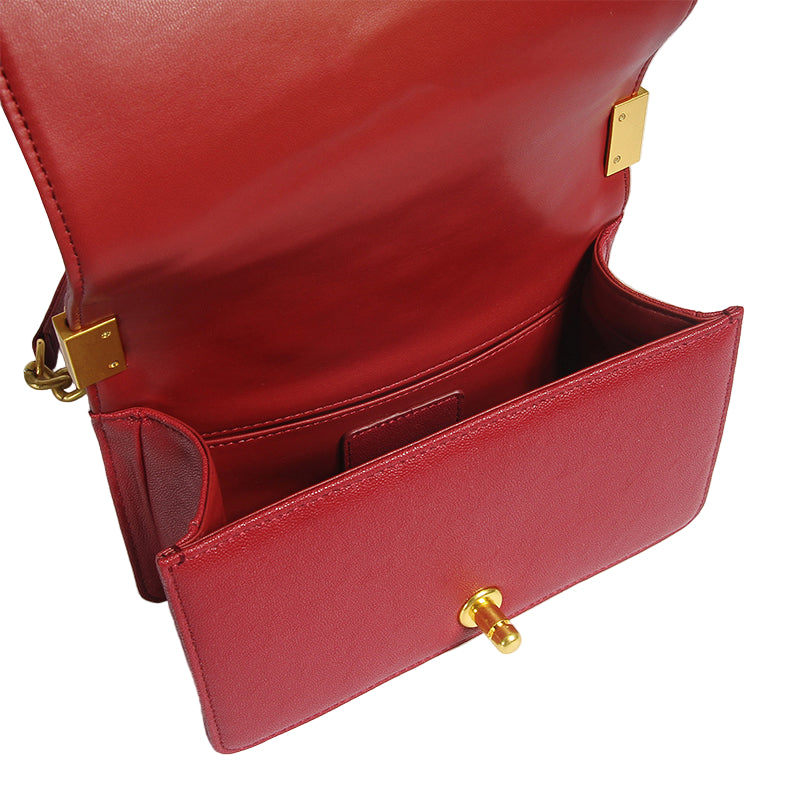 Women's Fashionable Shoulder Bag Original Leather Crossbody bag Large Cpacity Closed Way Lock Women Shoulder Bag