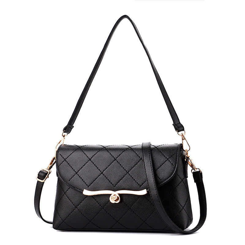 Women's Crossbody Original Soft Leather Shoulder Bag Large Capacity Multi Zipper Pocket Fashionable Women's Shoulder Bag