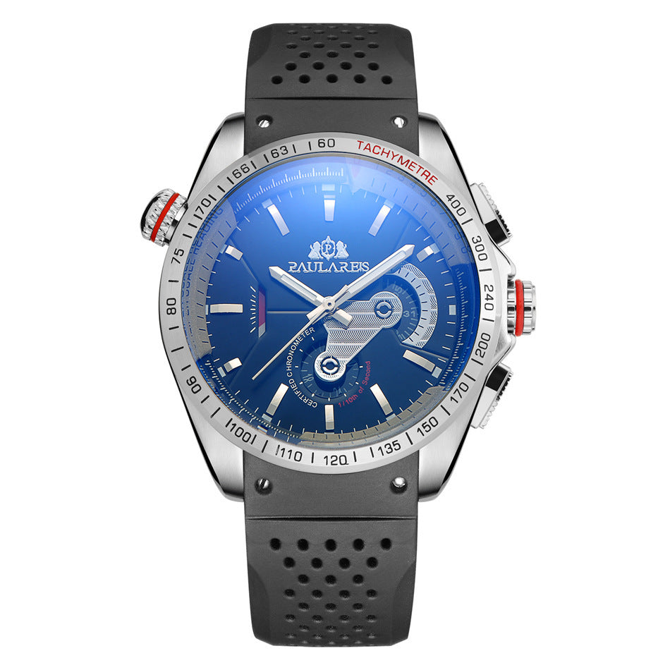 Orologio da uomo classico PAULAREIS meccanico automatico multifunzionale con nastro nottilucente