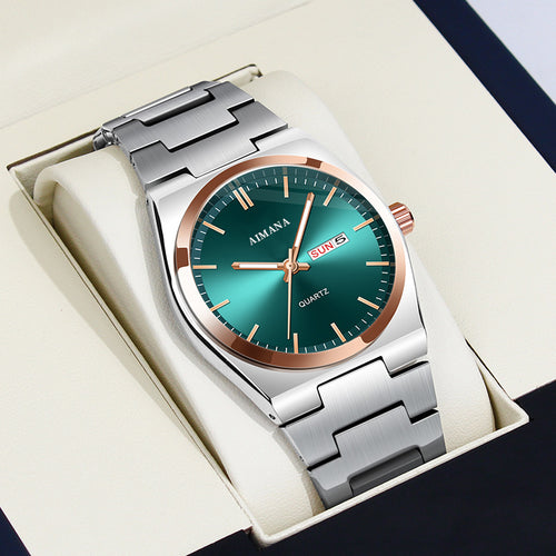 Orologio al quarzo luminoso Aimana Business, orologio al quarzo luminoso ultrasottile da uomo impermeabile